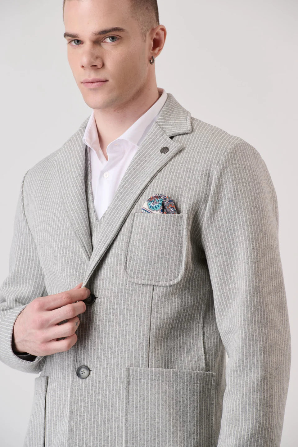 Blazer V2 grigio gessato