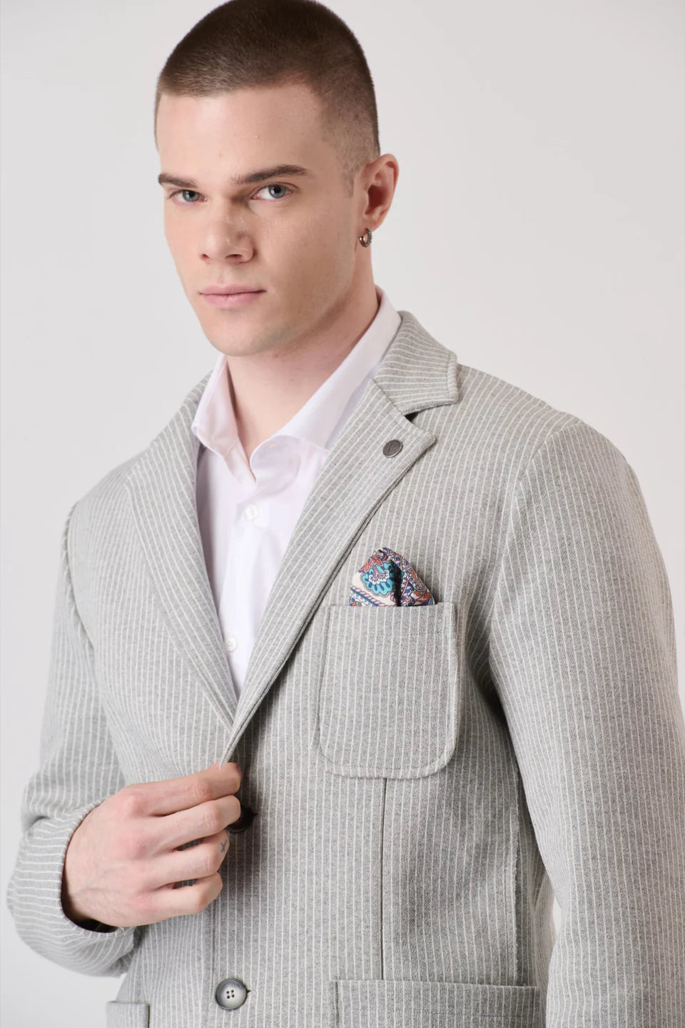 Blazer V2 grigio gessato