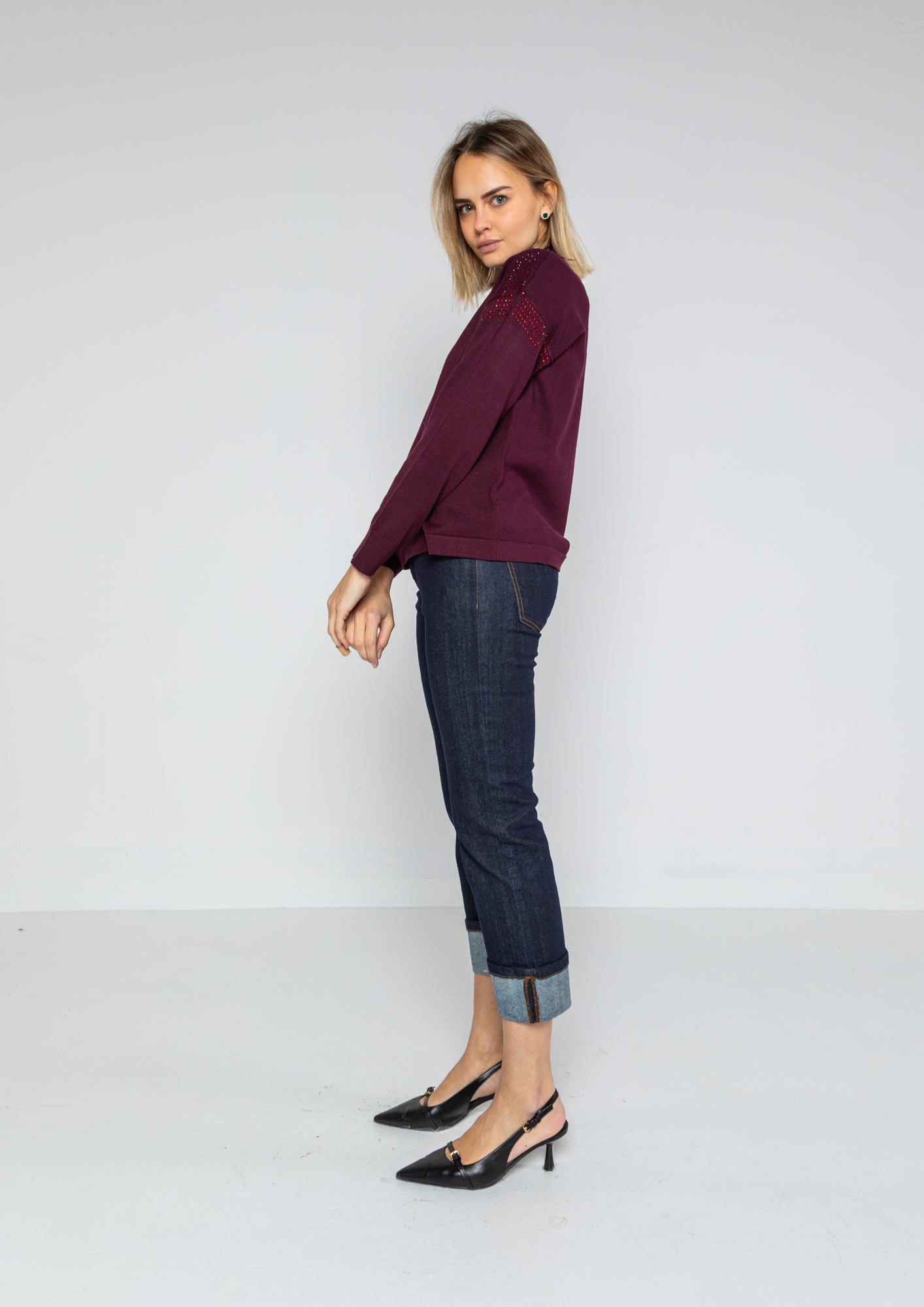 Jeans regular bottone gioiello Lokita
