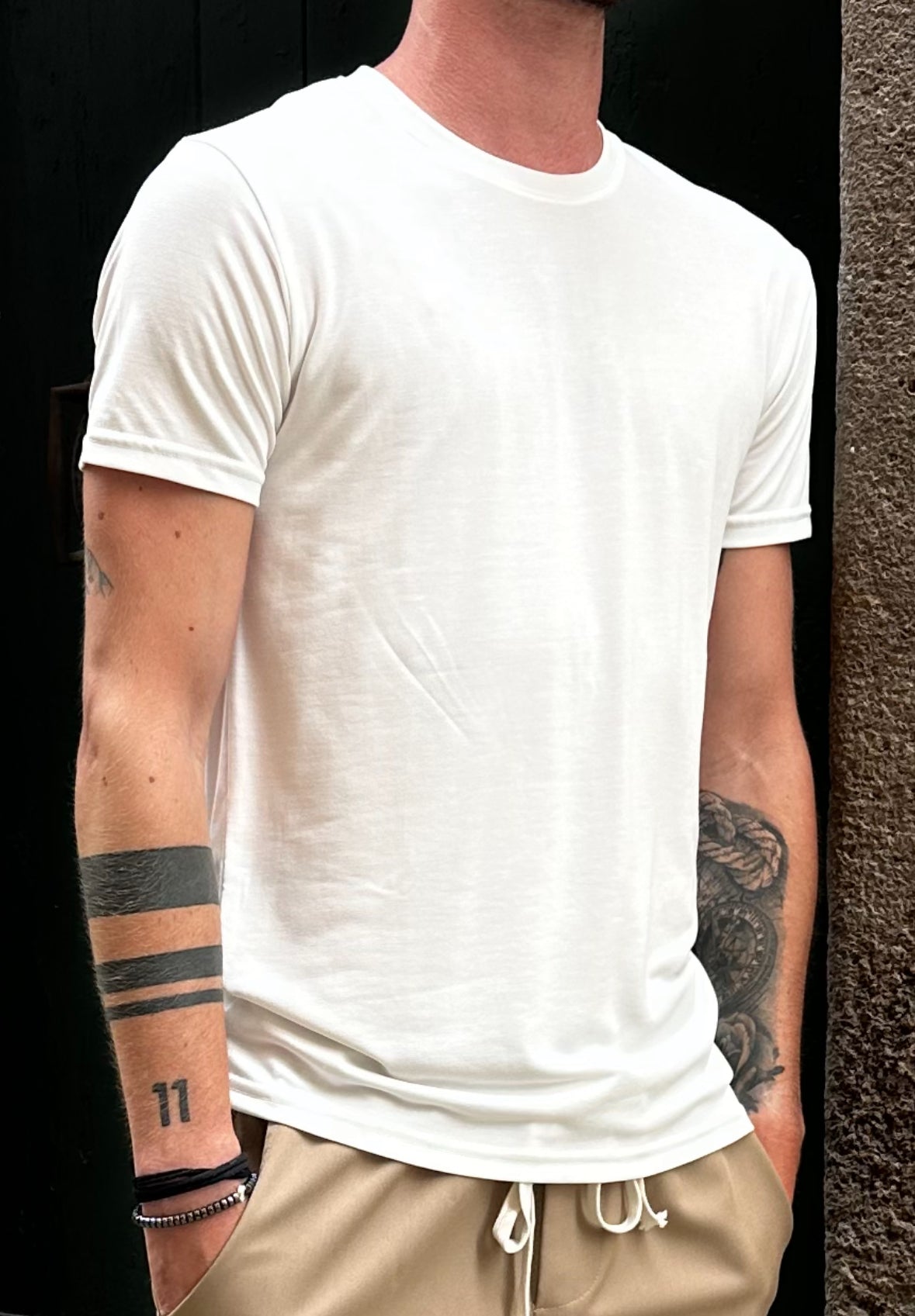 T-shirt basic cotone Modal A. Langella