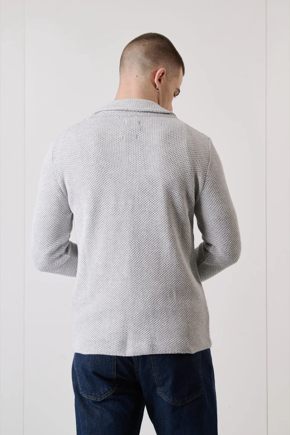Giacca V2 occhio di pernice grigio perla