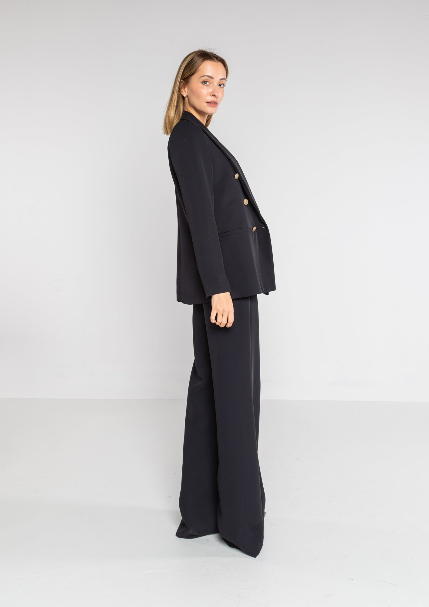 Pantalone nero fluido Lokita Milano
