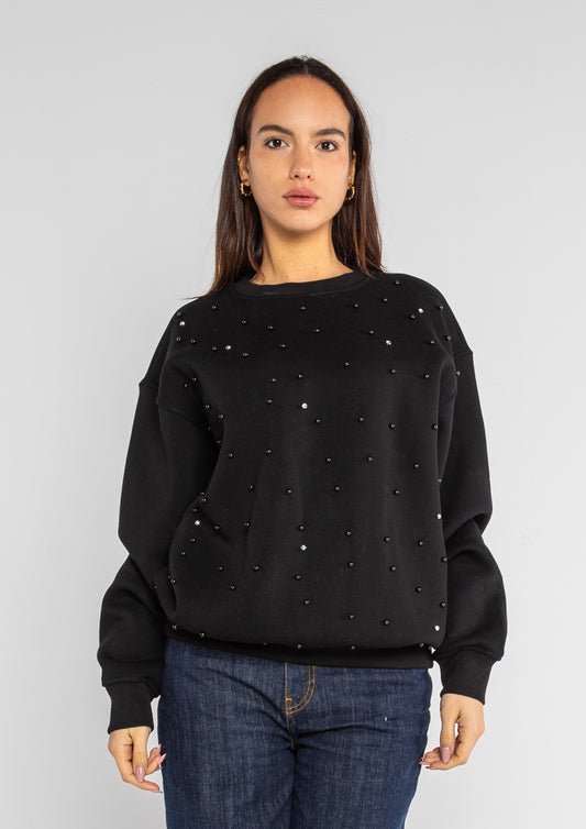 Felpa oversize con applicazioni Lokita