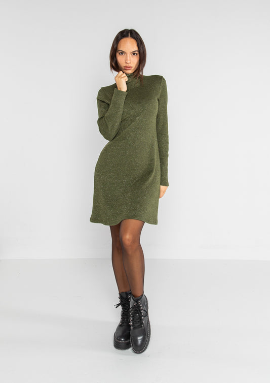 Abito mini in costina filo lamé Lokita Milano