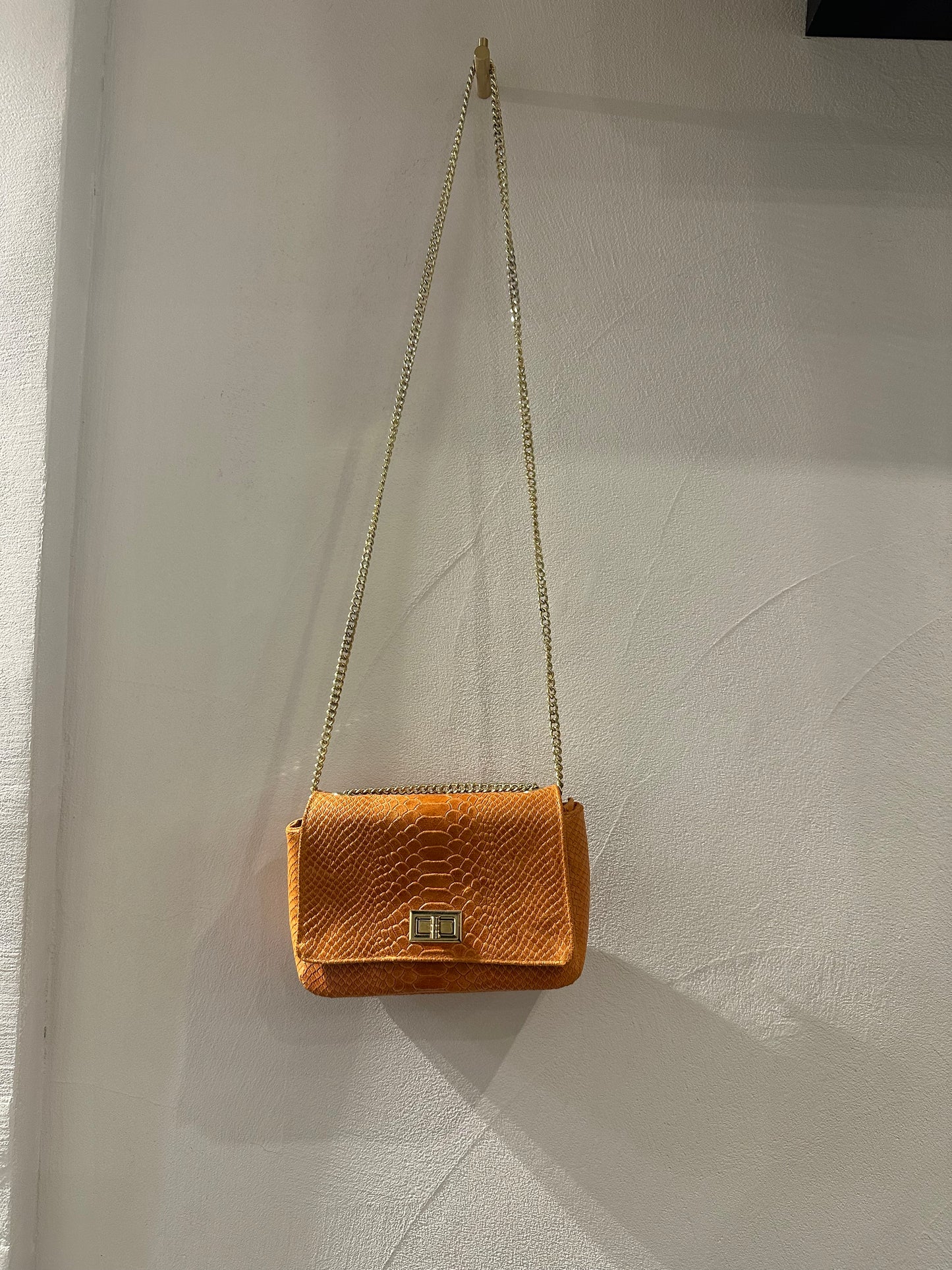 Borsetta in vera pelle arancio