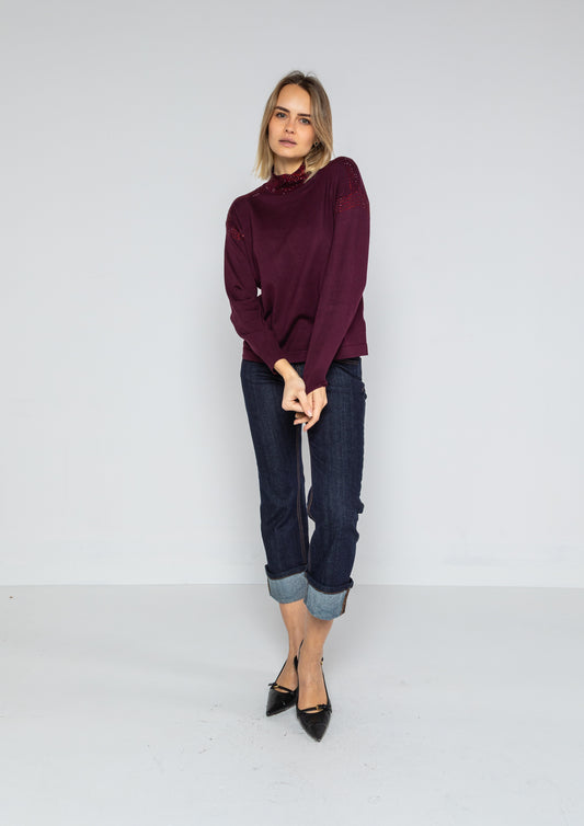 Jeans regular bottone gioiello Lokita