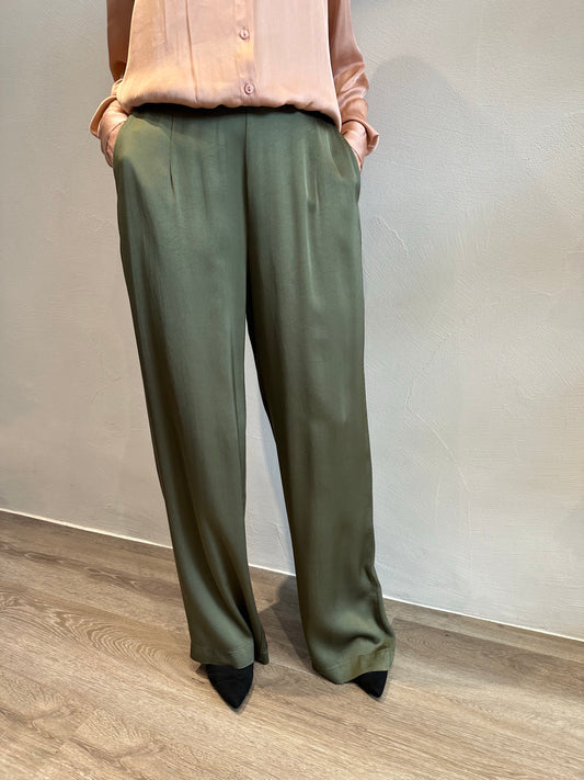 Pantalone a palazzo effetto raso D’elle
