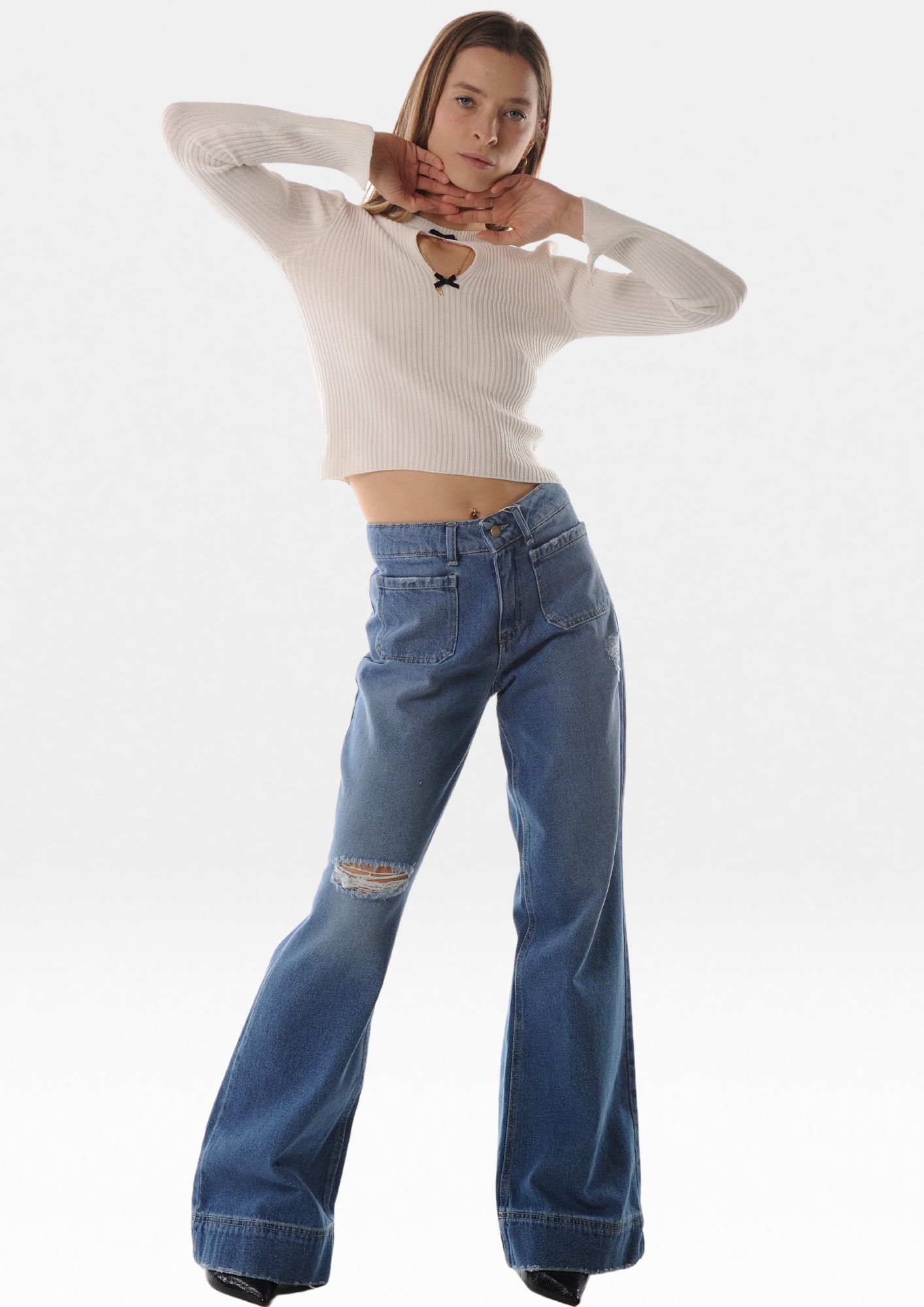 Jeans con tasche e rotture Lokita Milano