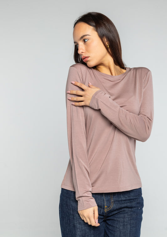Blusa manica lunga misto seta Lokita Milano