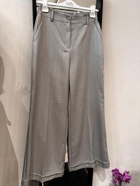 Pantalone gessato grigio