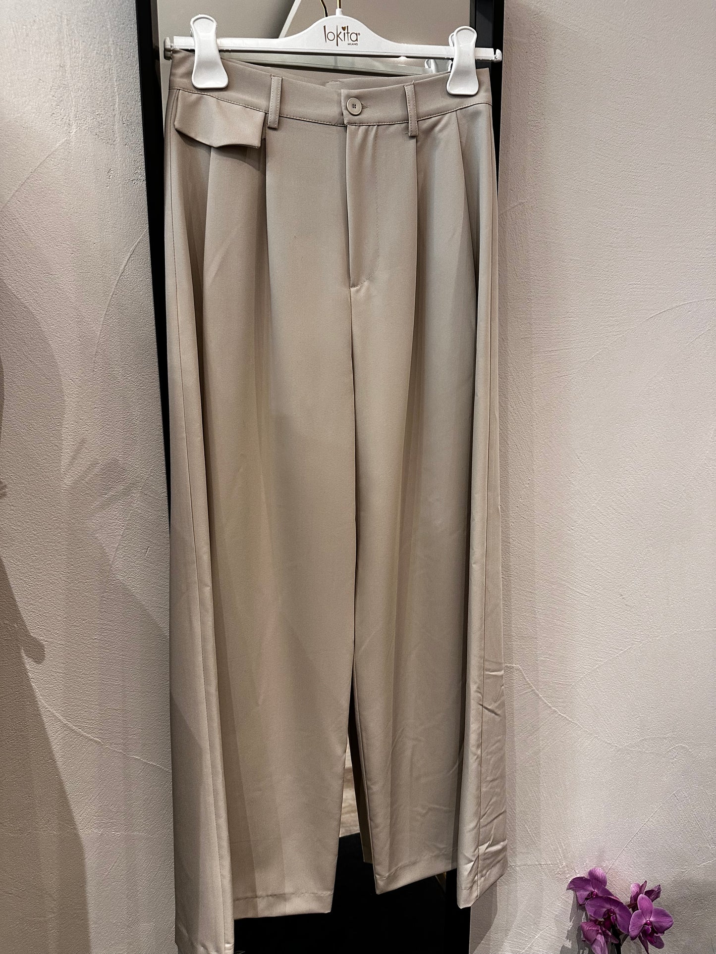 Pantalone pinces tortora