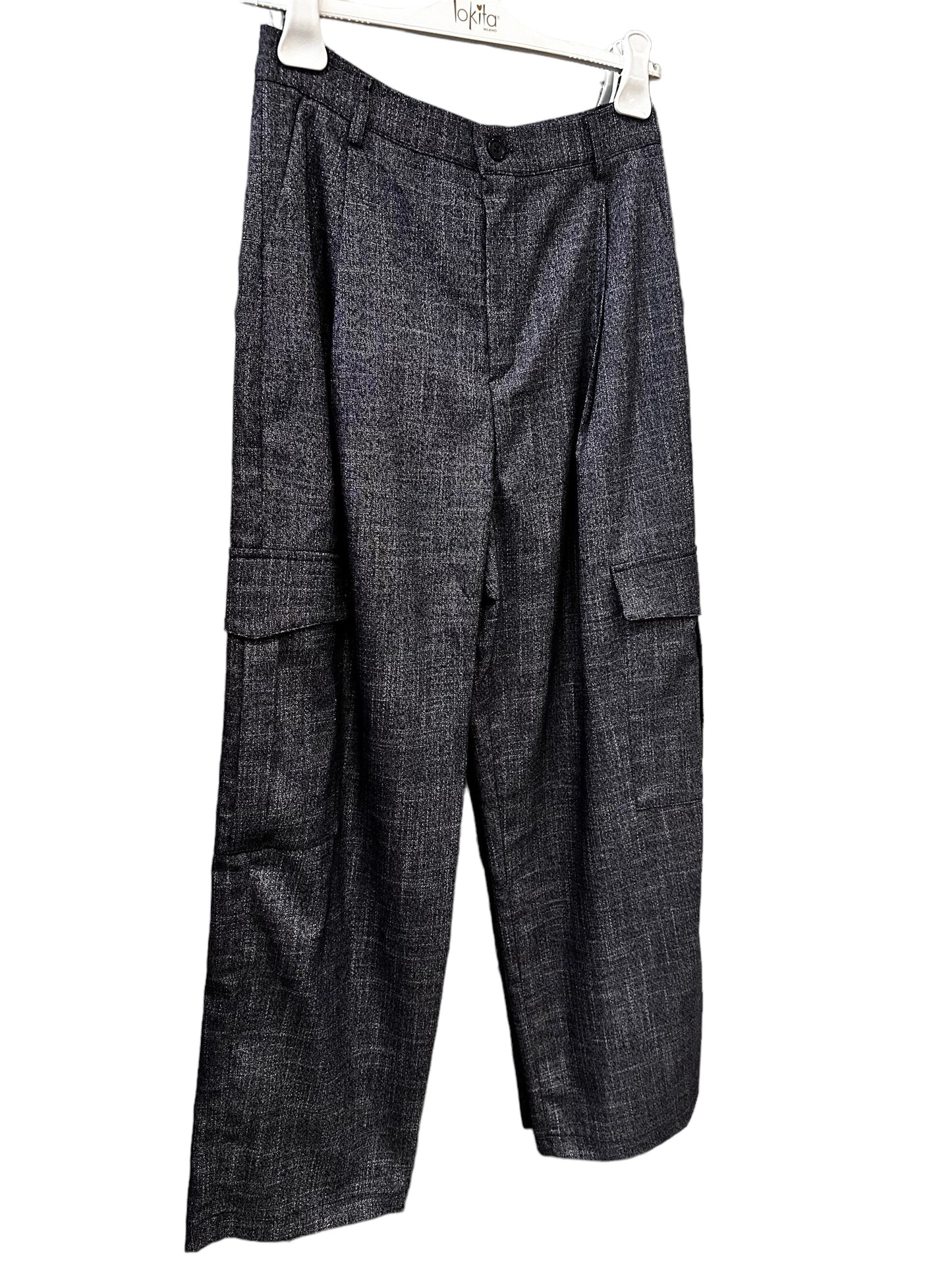 Pantalone cargo effetto Denim