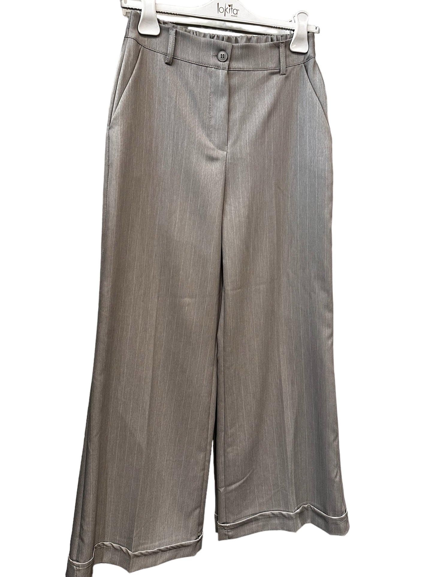 Pantalone gessato grigio